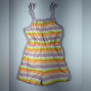 Cat & Jack Girls Rainbow Stripe Romper Size 4T